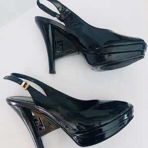Classic Fendi Patent Leather Platform